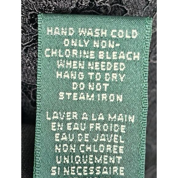 Ralph Lauren Black Lace Cap Sleeves Lined Cocktail Party Dress Fun Stylish Sz 6 - Picture 13 of 16